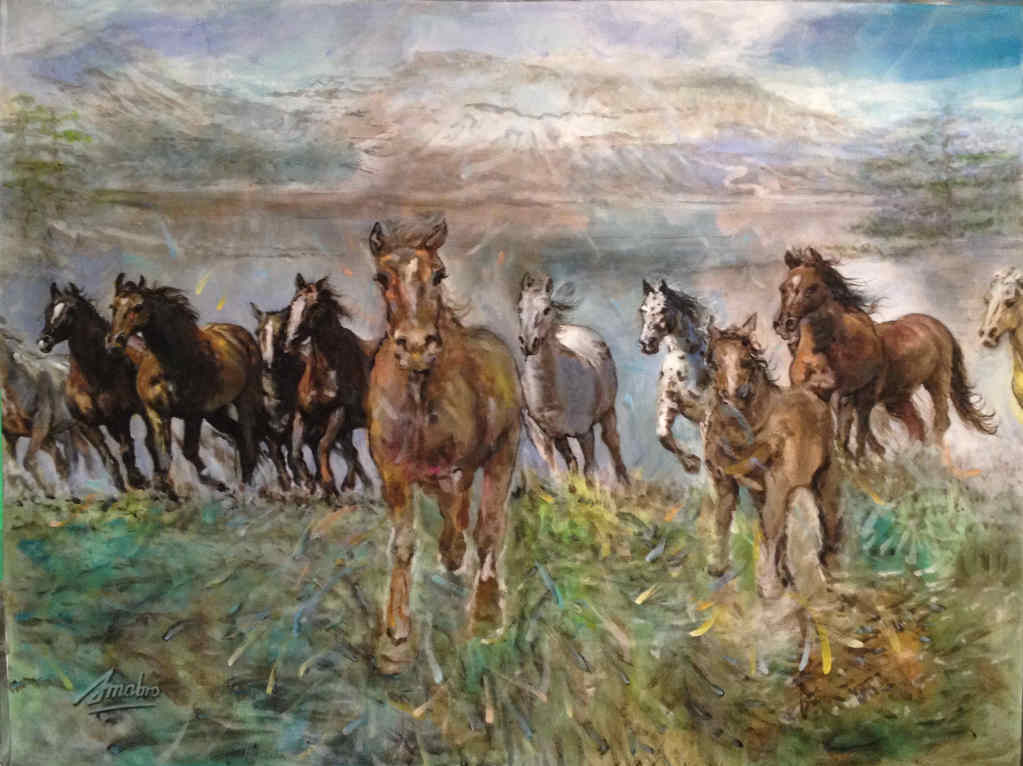 Horses Without Riders2 60x48, Acrylic 